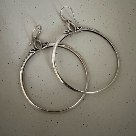 REALM | Portrait Hoop Earring 48mm - Sterling Silver | Statement Earrings - Picture 10 of 13